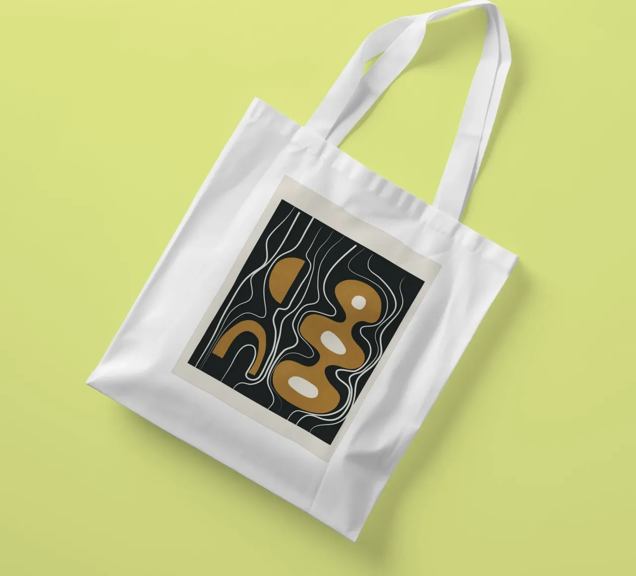 Minimal Abstract Form 2 borsa in juta da Flow Line