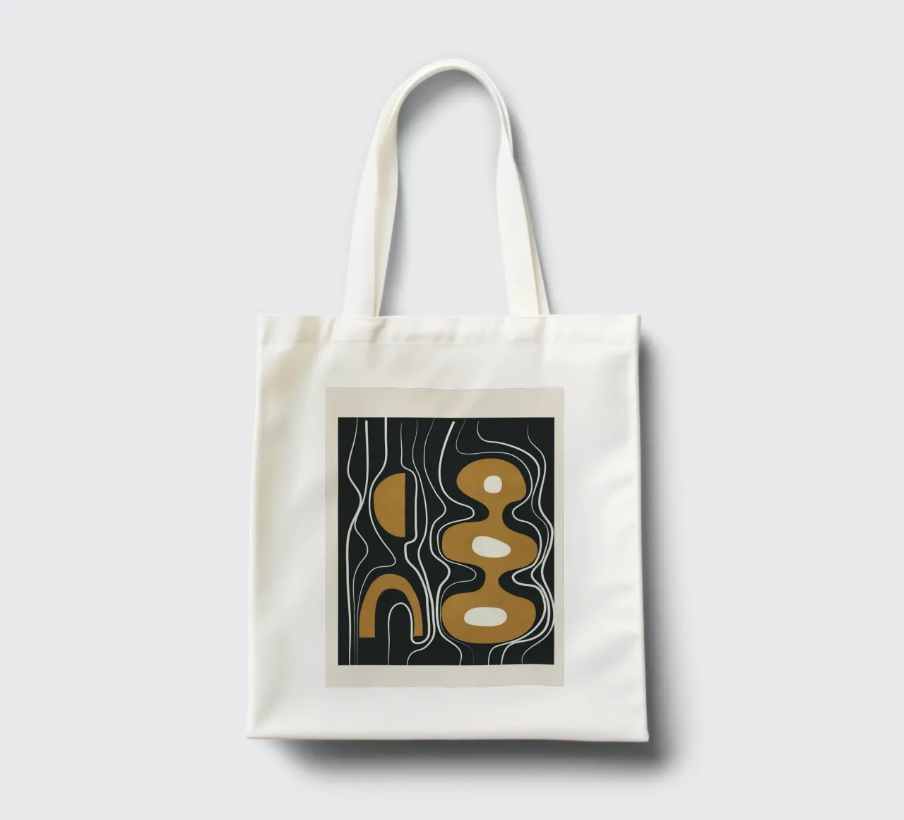 Minimal Abstract Form 2 borsa in juta da Flow Line