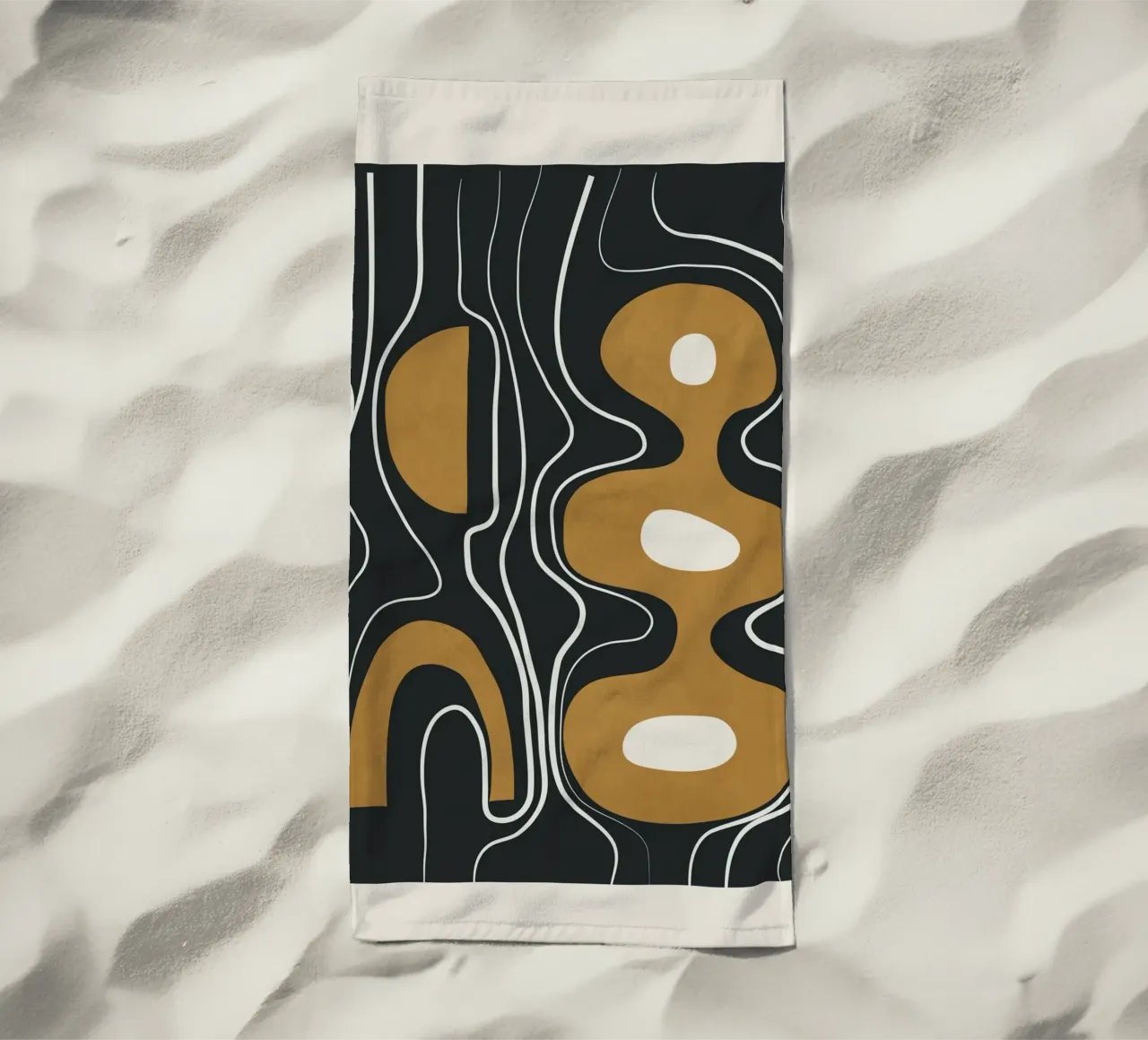 Minimal Abstract Form 2 toalla de playa de Flow Line