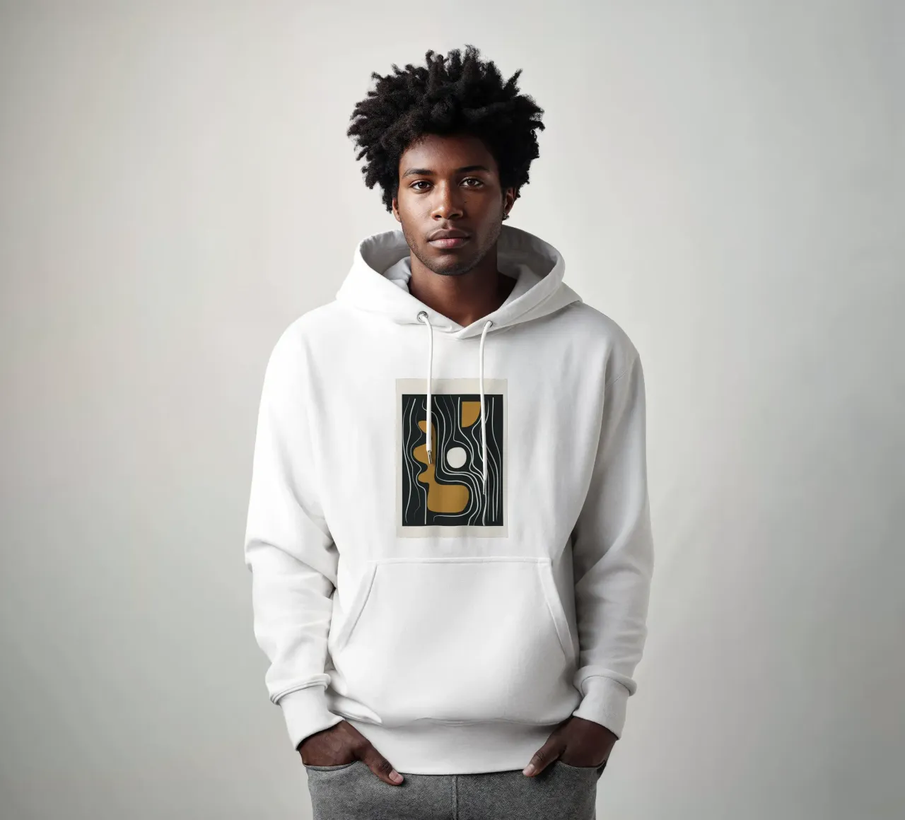 Minimal Abstract Form 3 sudadera con capucha de Flow Line