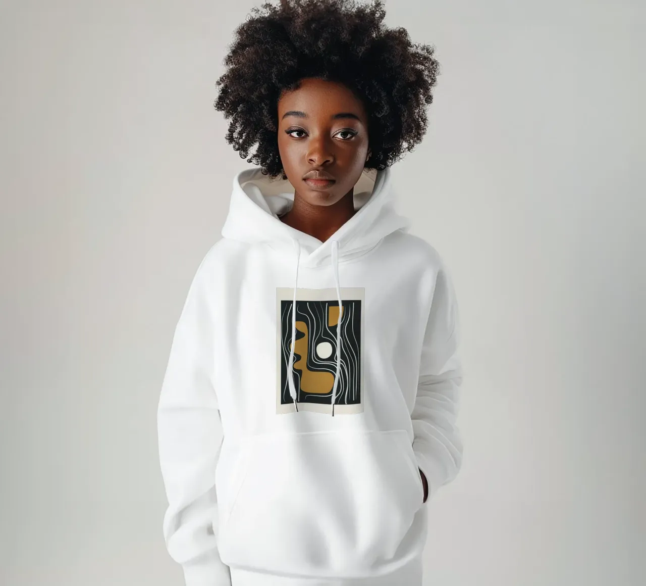 Minimal Abstract Form 3 sudadera con capucha de Flow Line