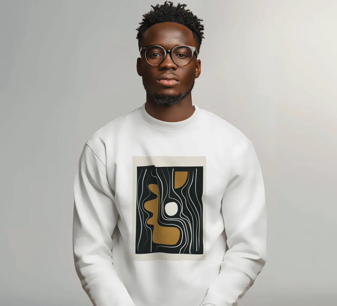 Minimal Abstract Form 3 Sweatshirt von Flow Line