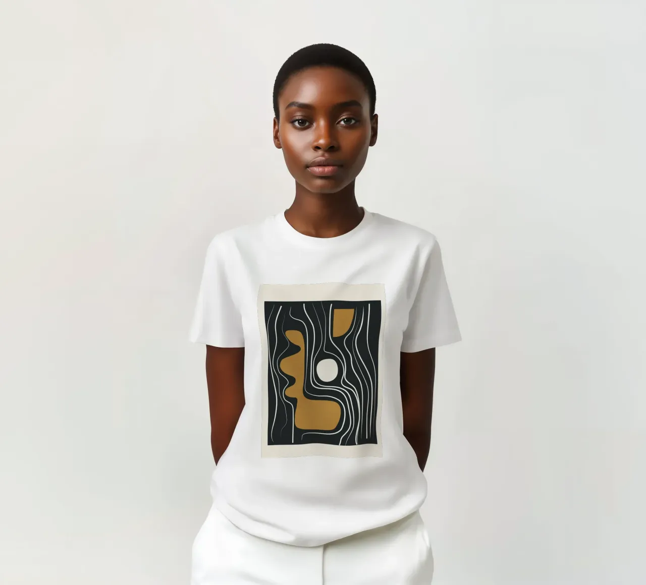 Minimal Abstract Form 3 t-shirt da Flow Line