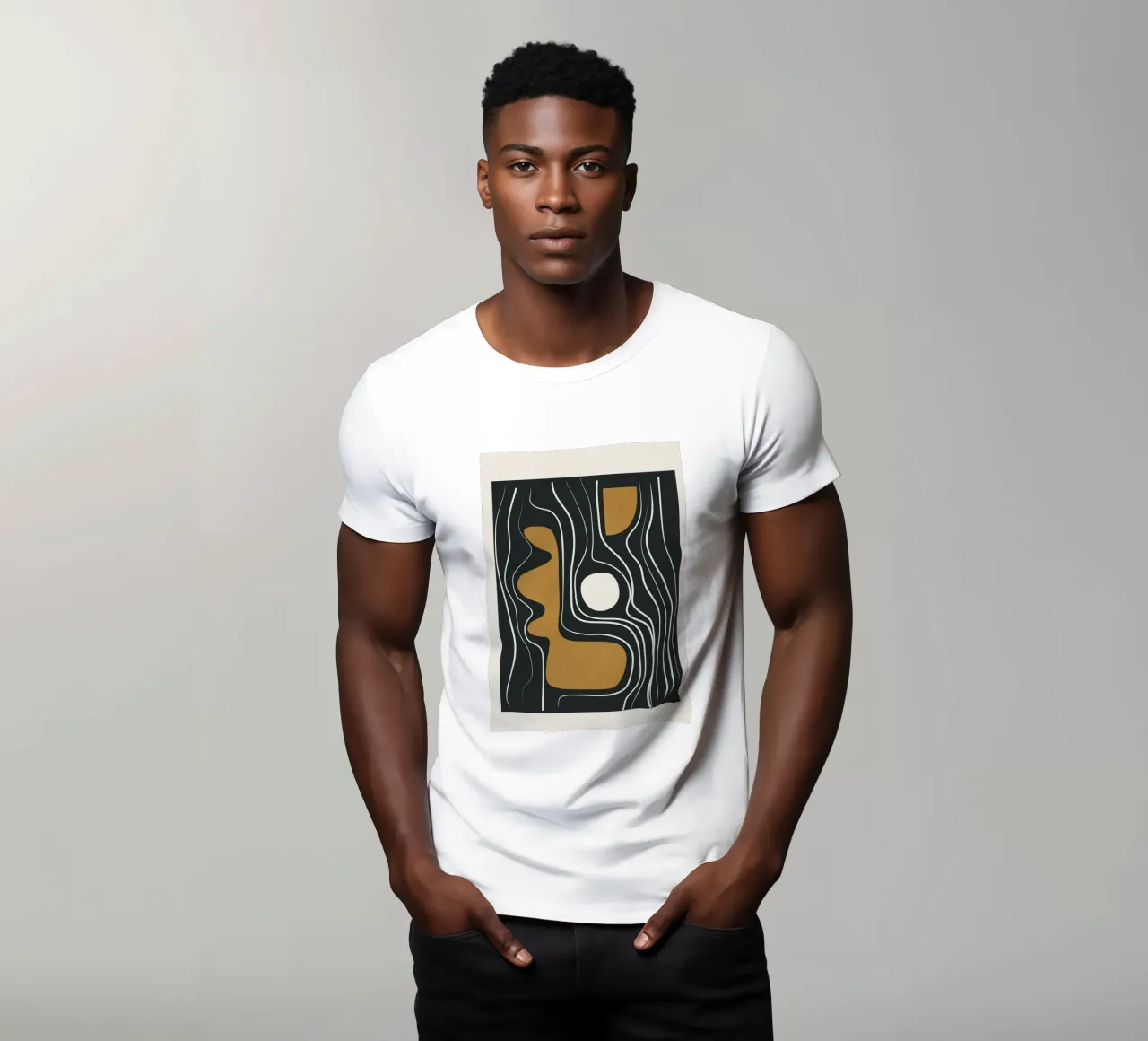 Minimal Abstract Form 3 T-Shirt von Flow Line