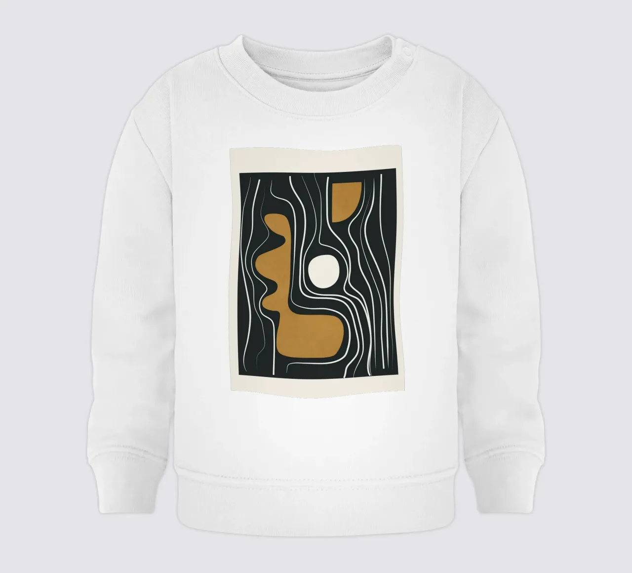 Minimal Abstract Form 3 baby sweatshirt by Flow Line