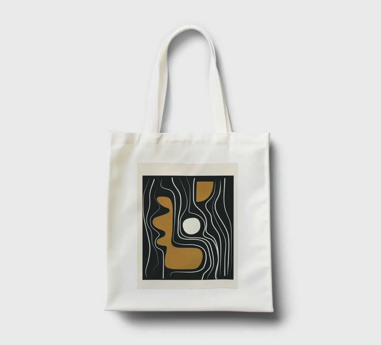 Minimal Abstract Form 3 borsa in juta da Flow Line