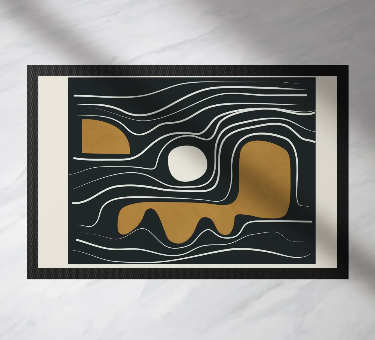 Minimal Abstract Form 3 paillasson de Flow Line