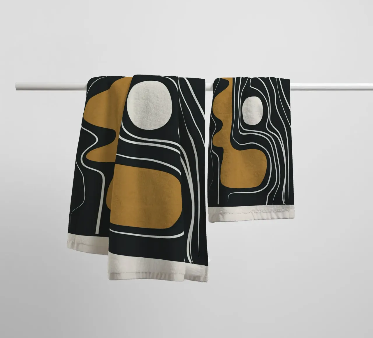 Minimal Abstract Form 3 Handtuch von Flow Line