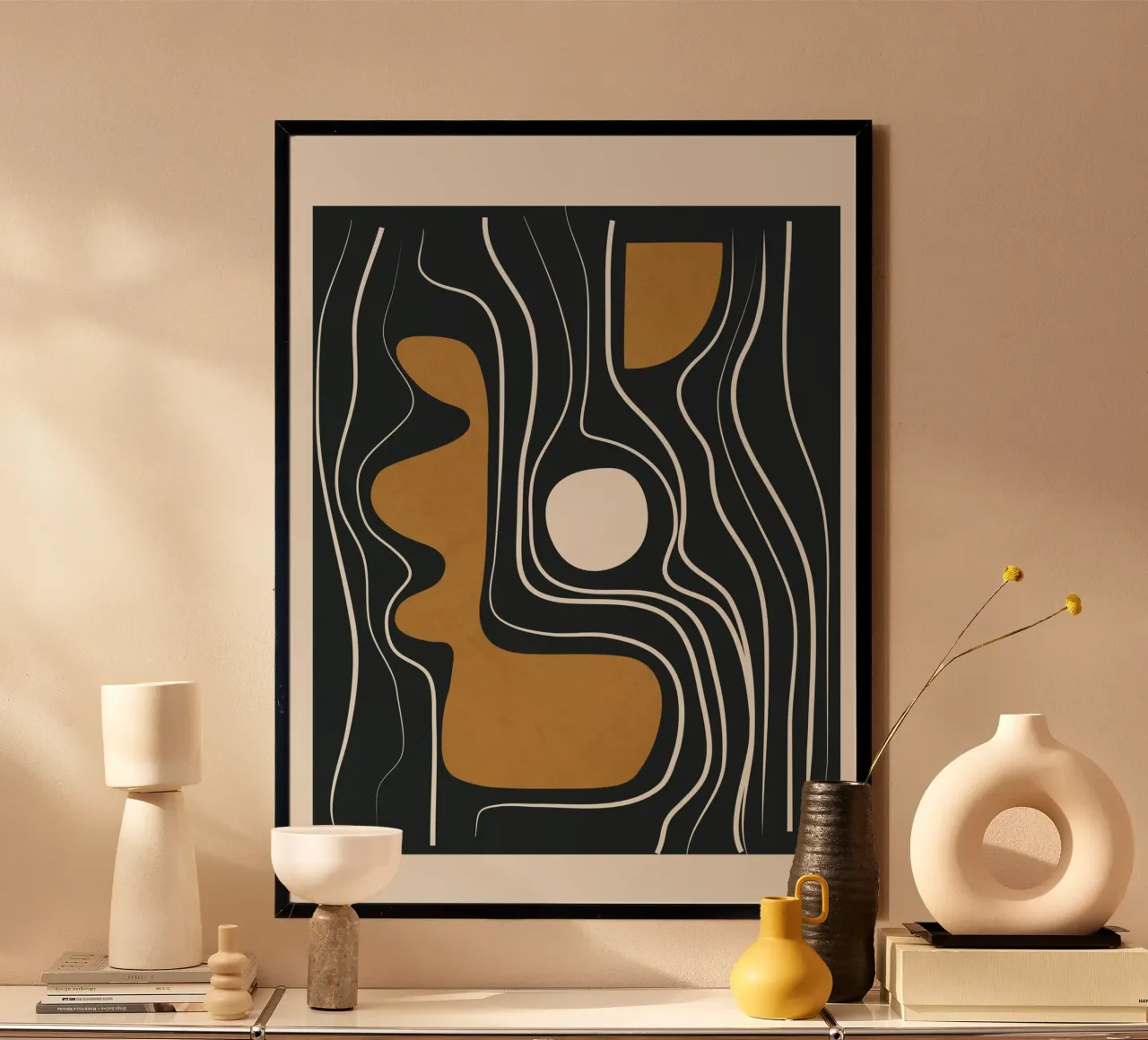 Minimal Abstract Form 3 carta hahnemühle da Flow Line