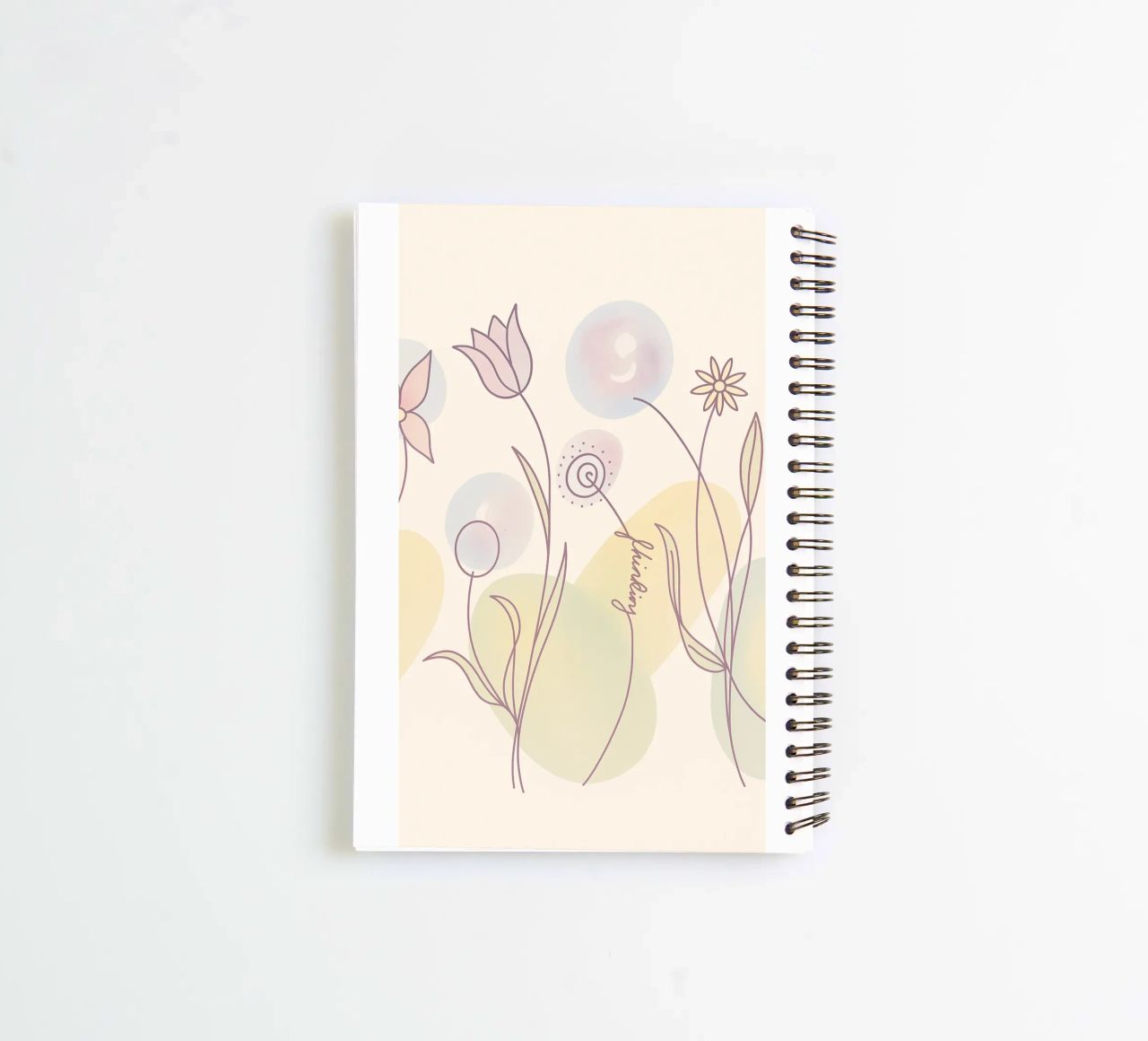 Flowers (thinking) spiral notebook by Lilou Lilou