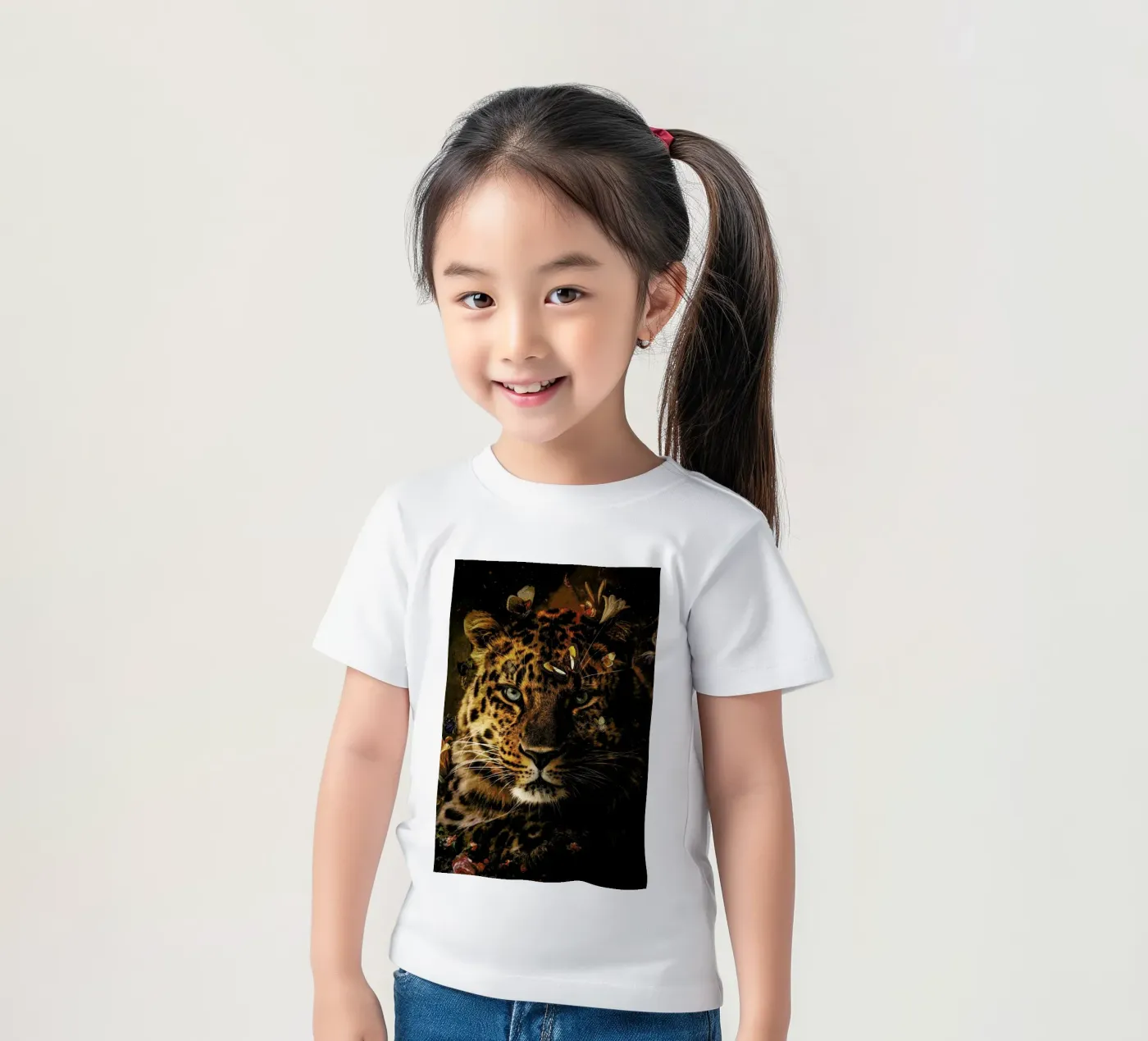 Leopard 4 kinder t-shirt van Wouter Rikken