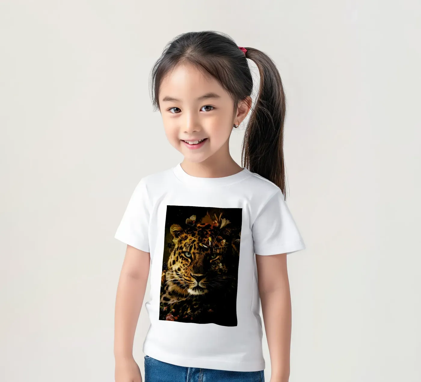 Leopard 4 kinder t-shirt van Wouter Rikken