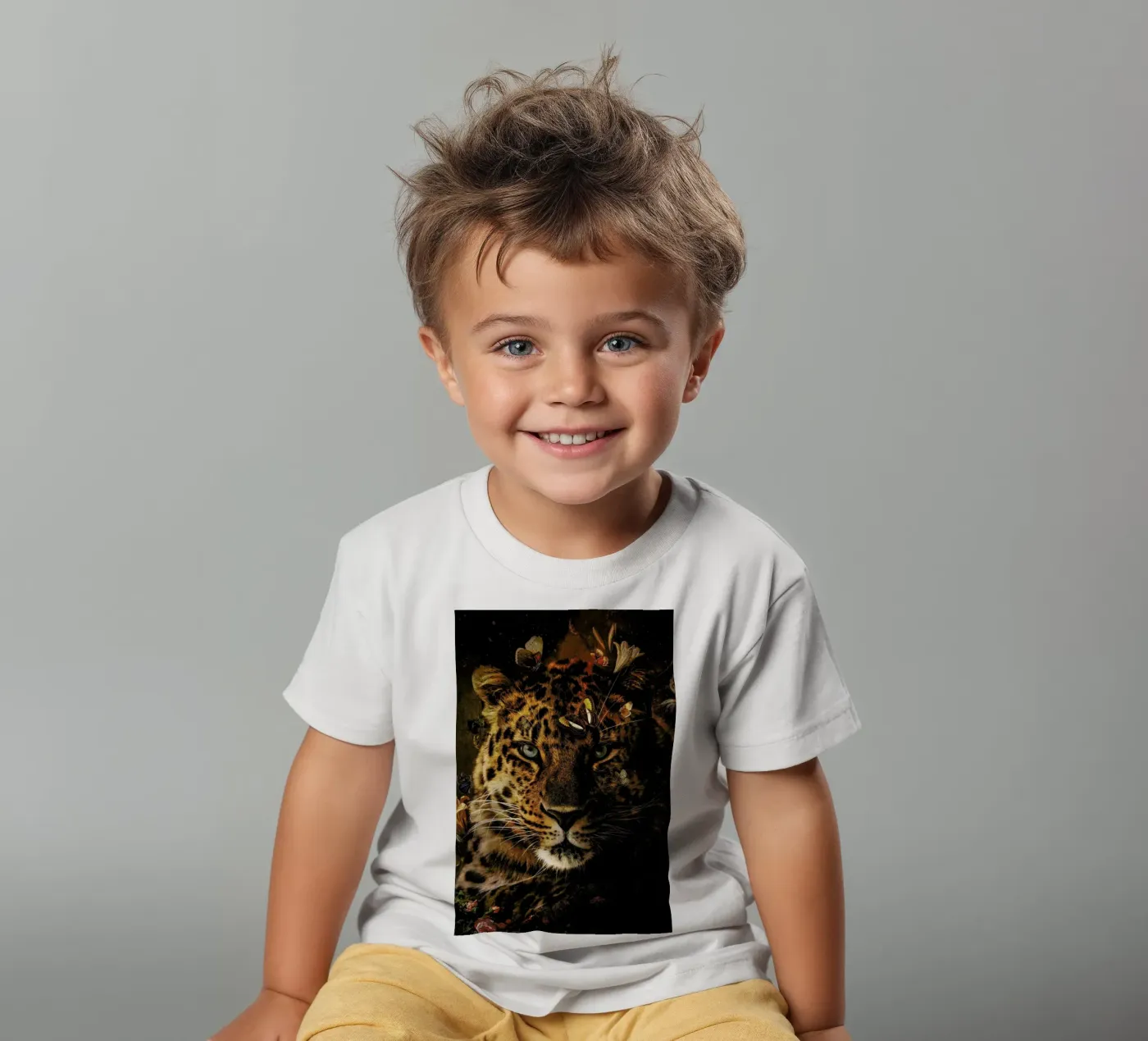 Leopard 4 kinder t-shirt van Wouter Rikken