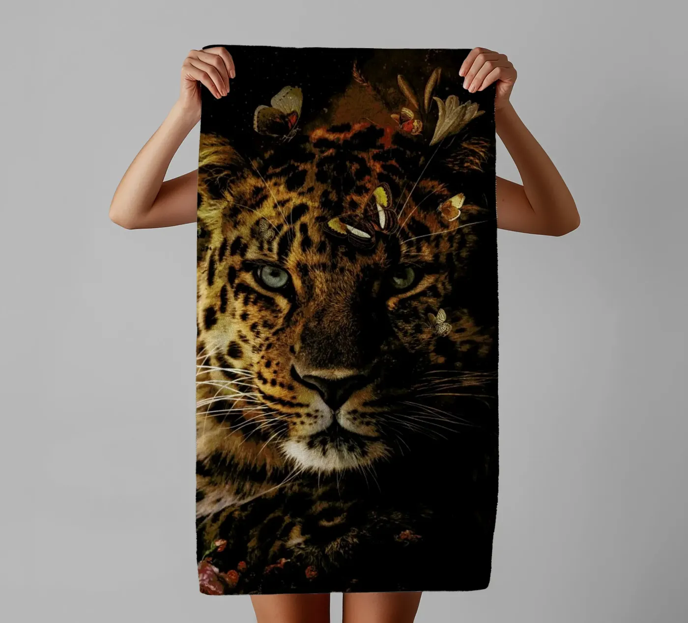 Leopard 4 badhanddoek van Wouter Rikken