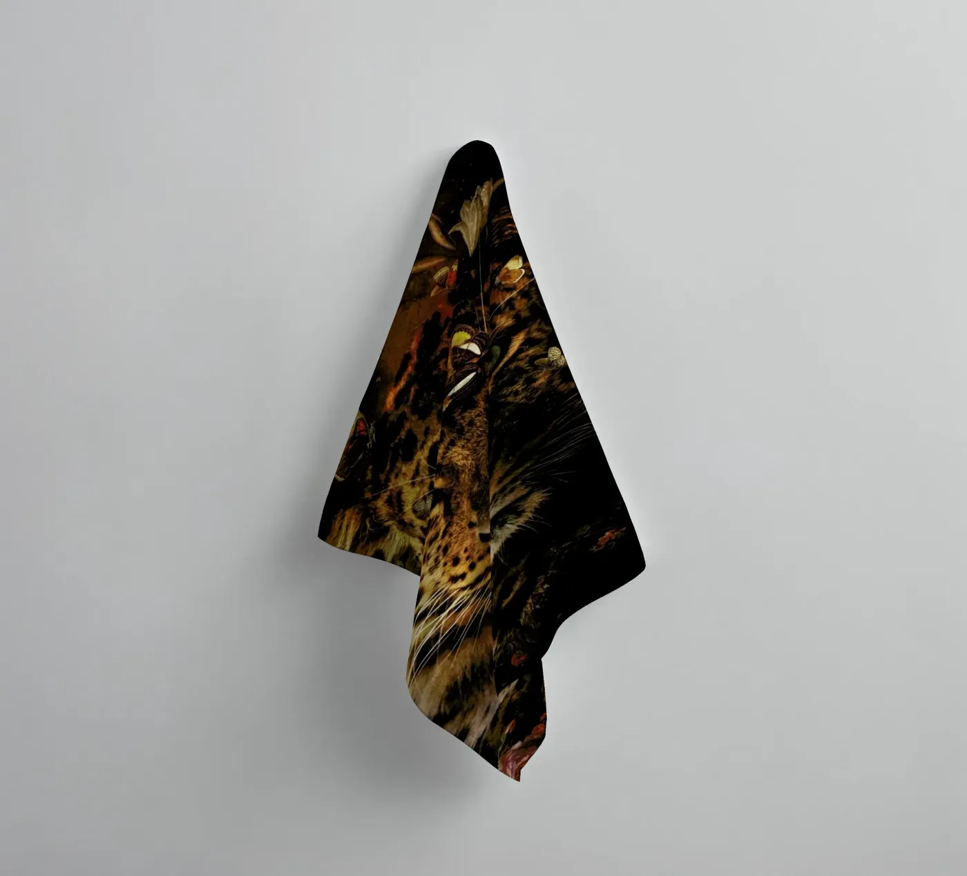 Leopard 4 badhanddoek van Wouter Rikken