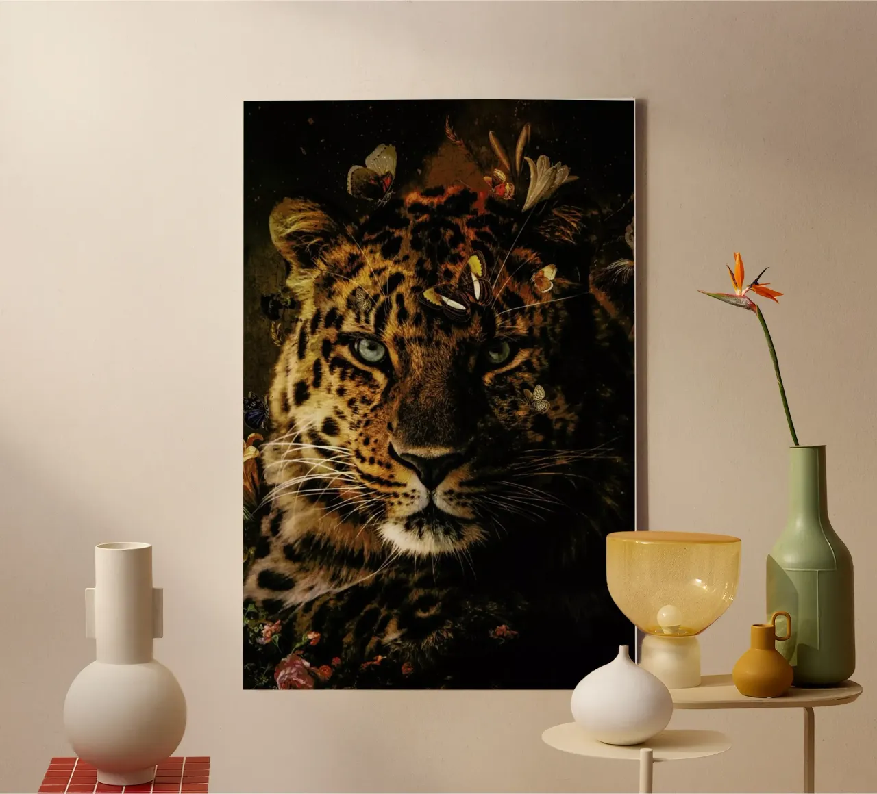 Leopard 4 tela con Cornice a cassetta da Wouter Rikken