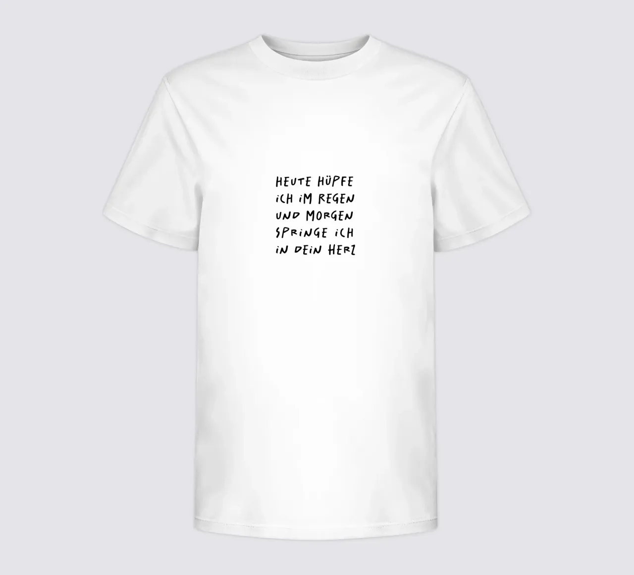heute hüpfe ich im Regen und morgen springe ich in dein Herz kinder t-shirt van FRICKE DESIGN