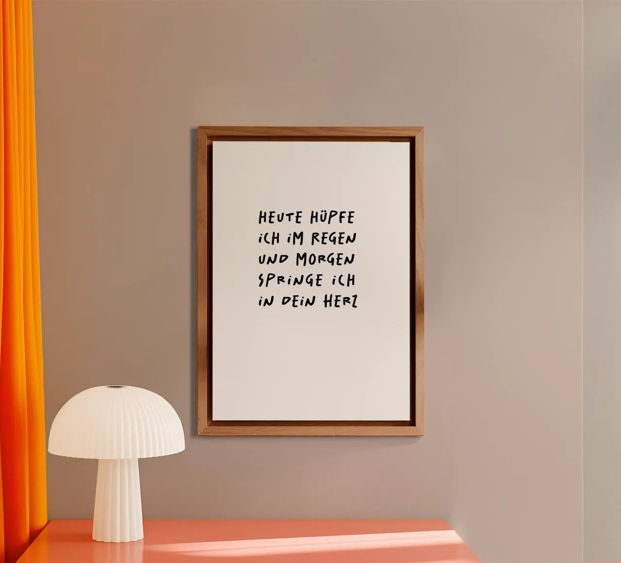 heute hüpfe ich im Regen und morgen springe ich in dein Herz forex plate by FRICKE DESIGN