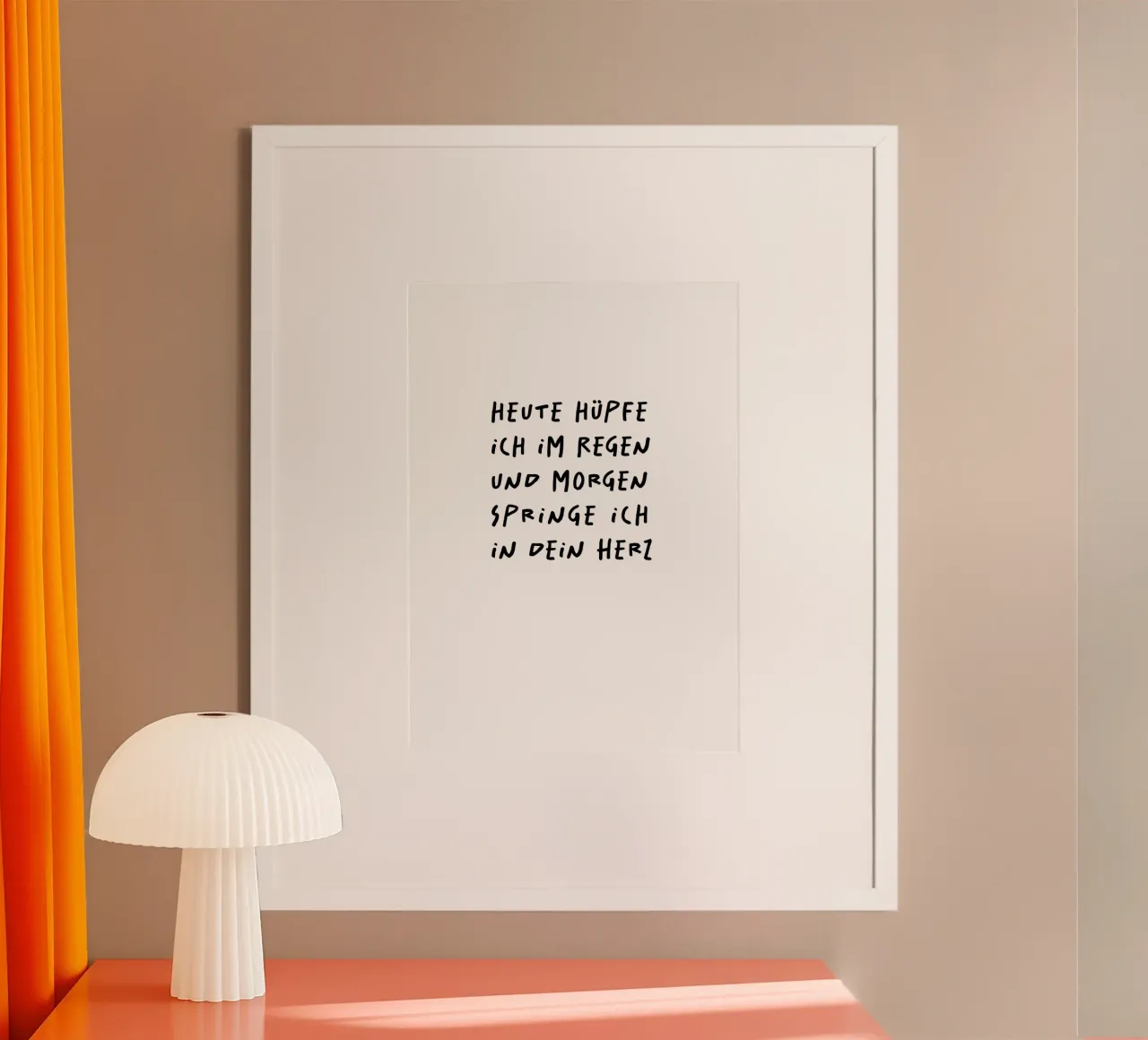 heute hüpfe ich im Regen und morgen springe ich in dein Herz carta hahnemühle da FRICKE DESIGN