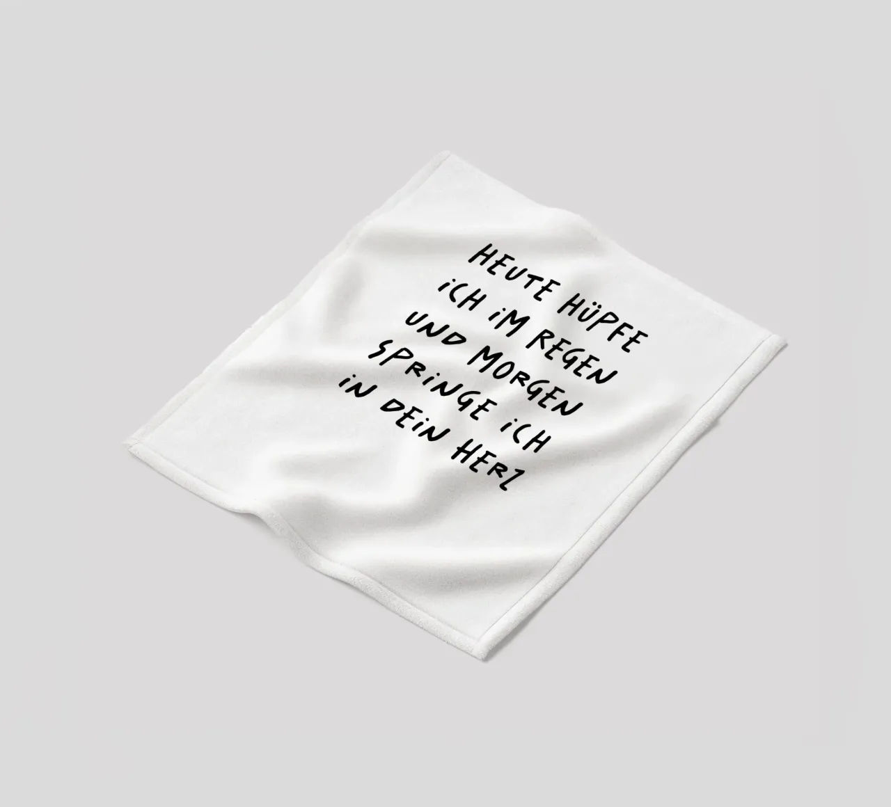 heute hüpfe ich im Regen und morgen springe ich in dein Herz fleece blanket by FRICKE DESIGN