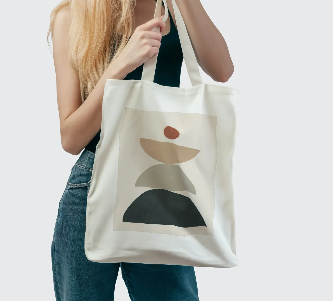 Shape Balance 01 borsa in juta da cityart
