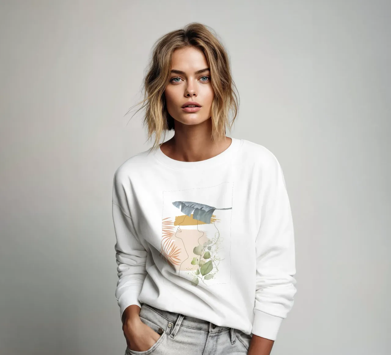 Line in Nature III sweatshirt by Nadjaa