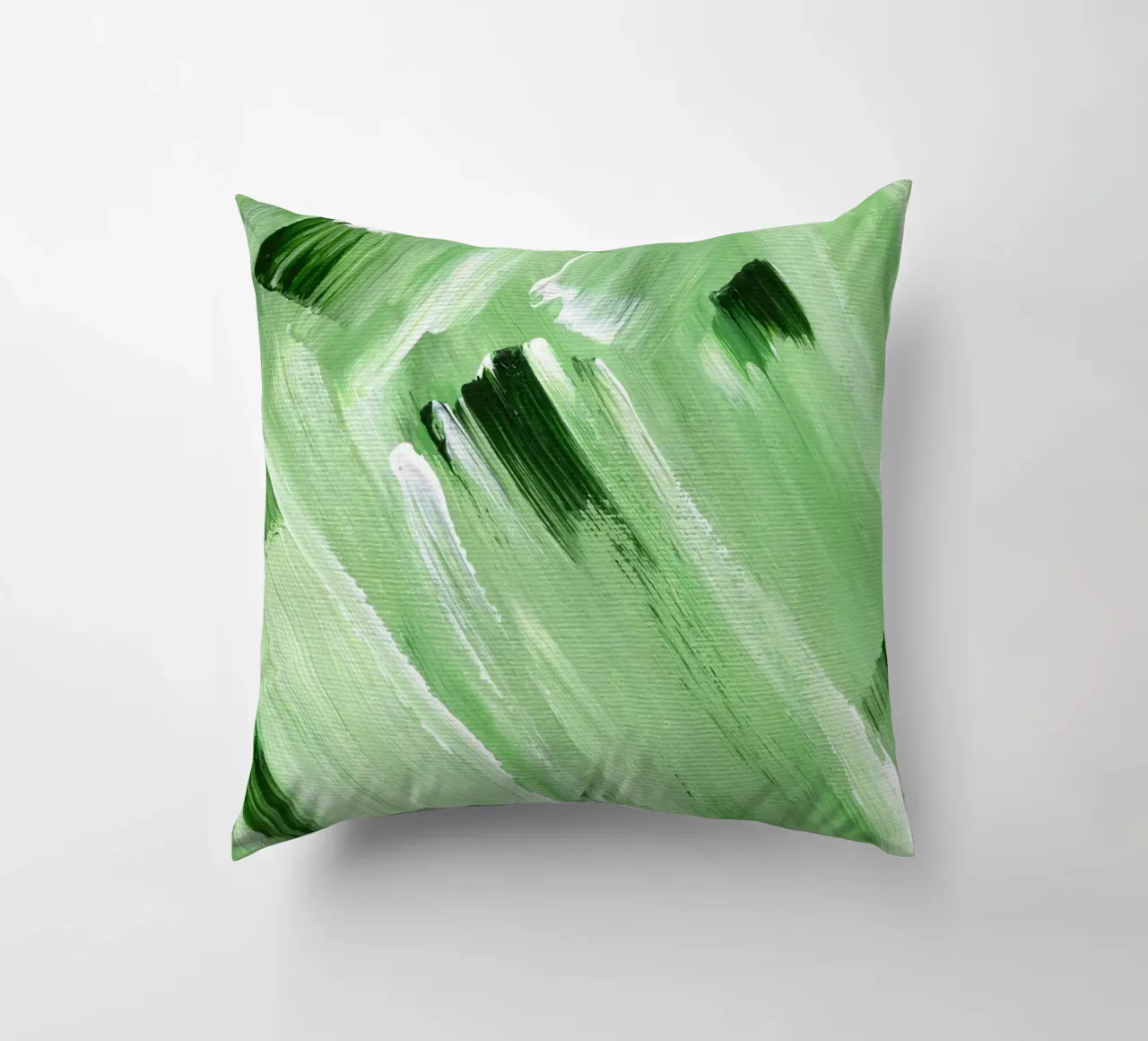Surfaces 21 | Green Acrylic Abstract cuscino da sabidussi