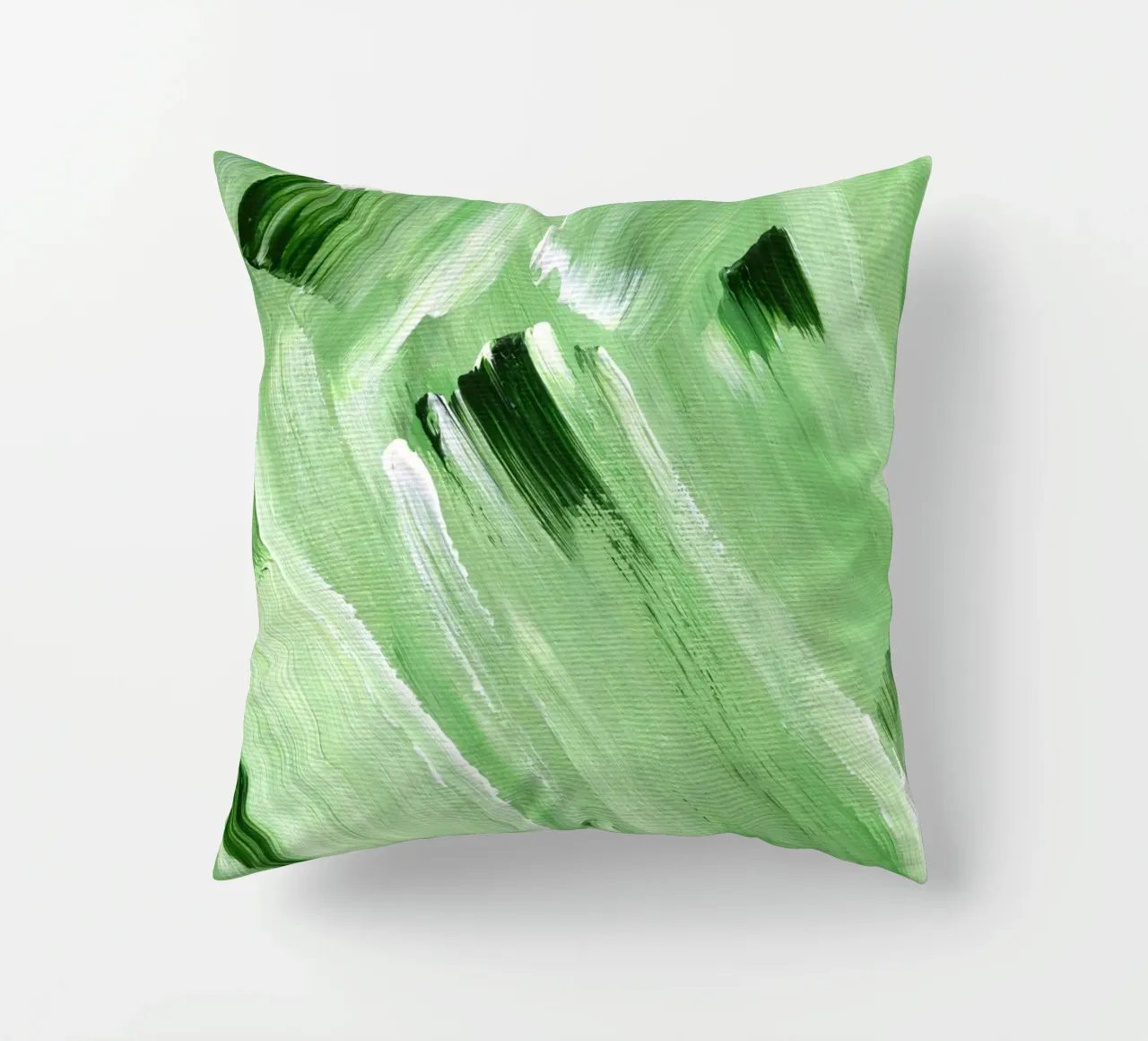 Surfaces 21 | Green Acrylic Abstract cuscino da sabidussi