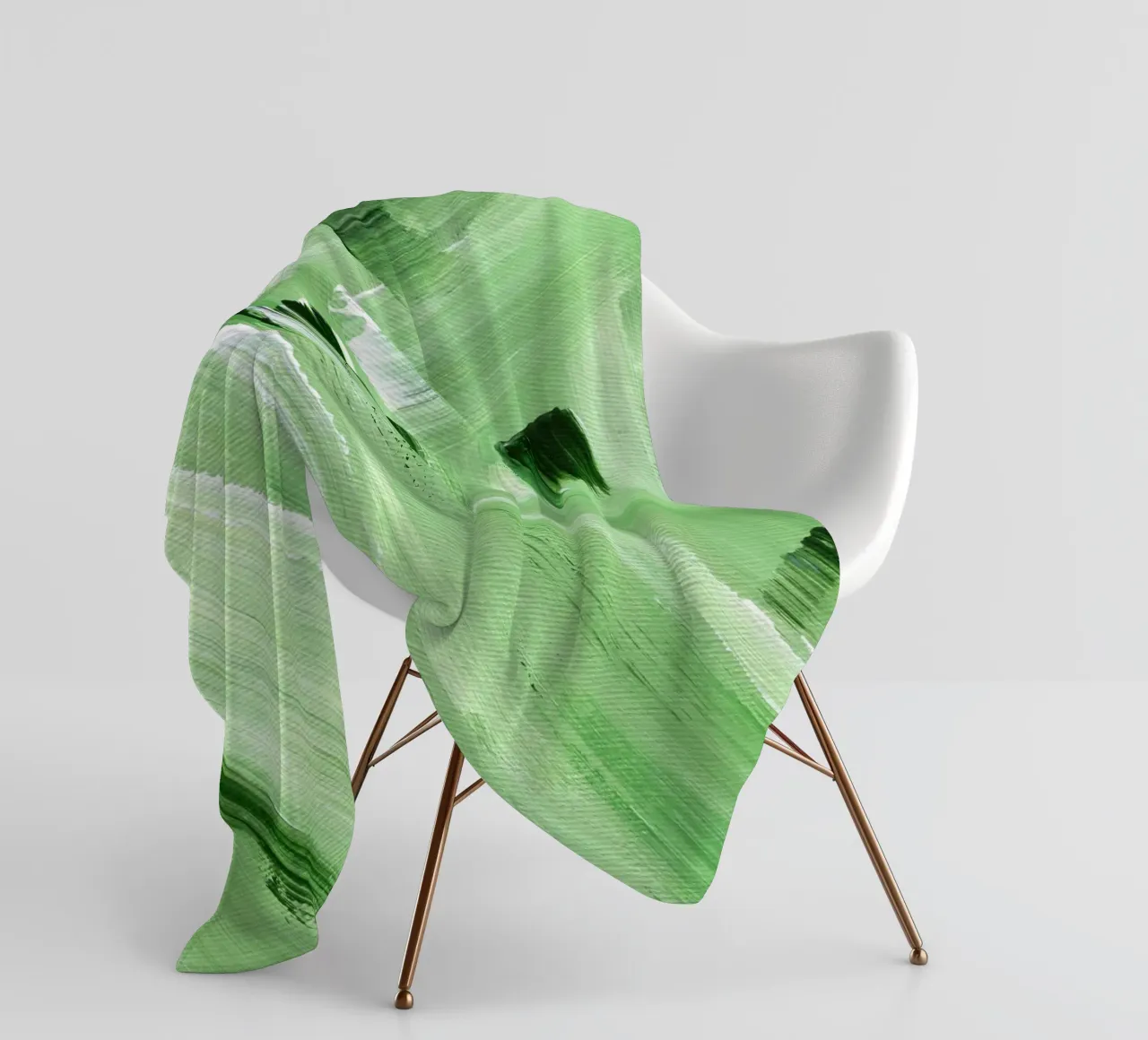 Surfaces 21 | Green Acrylic Abstract coperta in pile da sabidussi