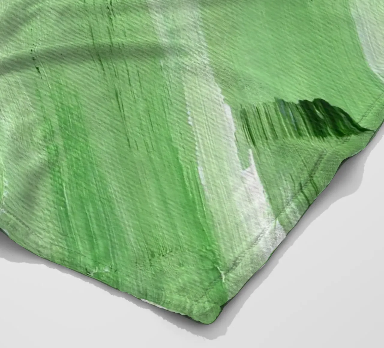 Surfaces 21 | Green Acrylic Abstract coperta in pile da sabidussi
