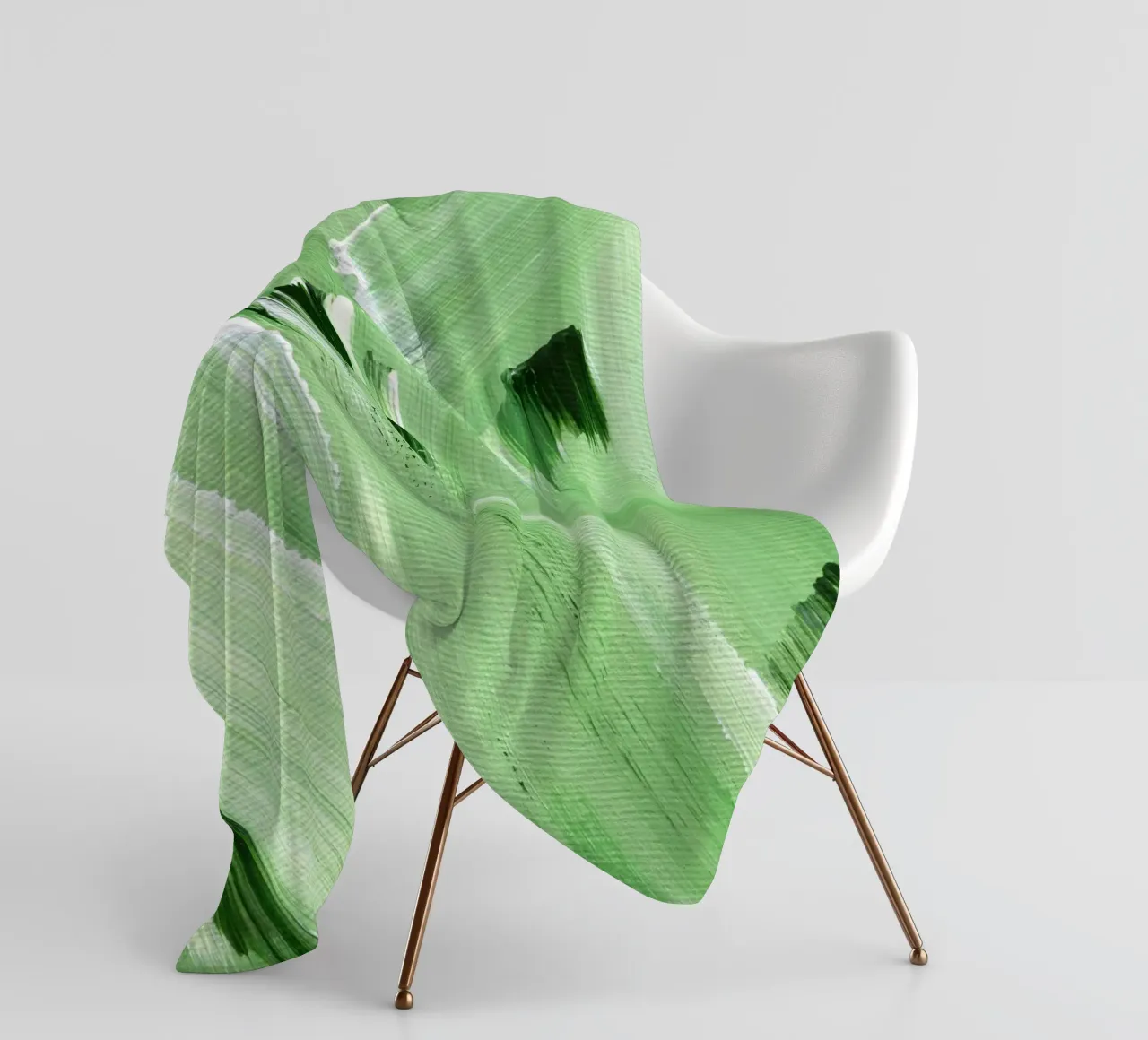Surfaces 21 | Green Acrylic Abstract coperta in pile da sabidussi
