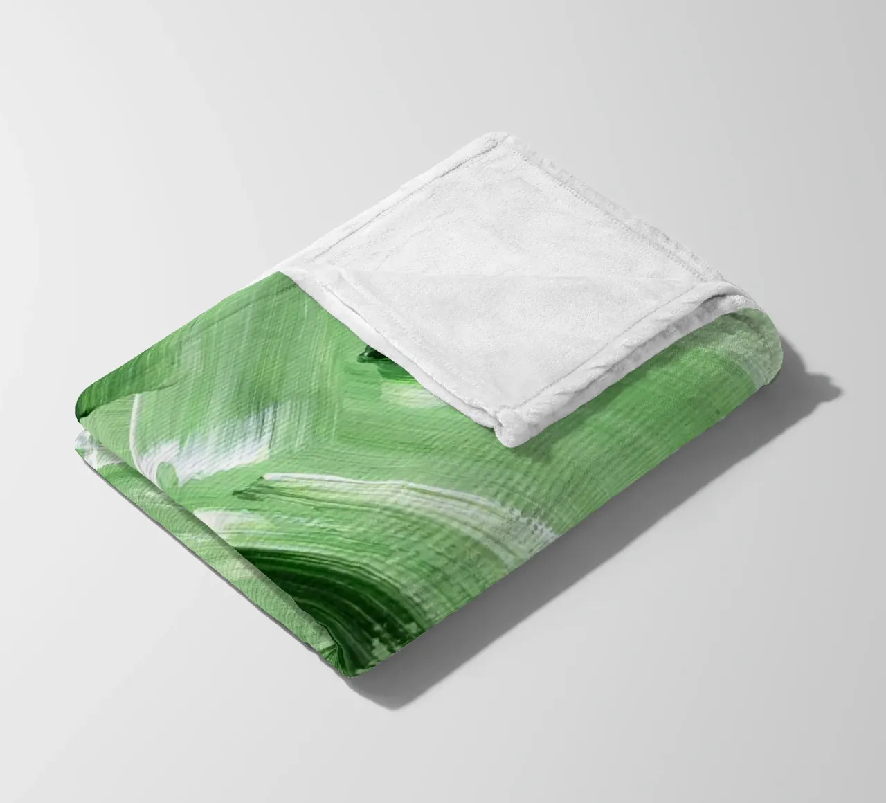 Surfaces 21 | Green Acrylic Abstract coperta in pile da sabidussi