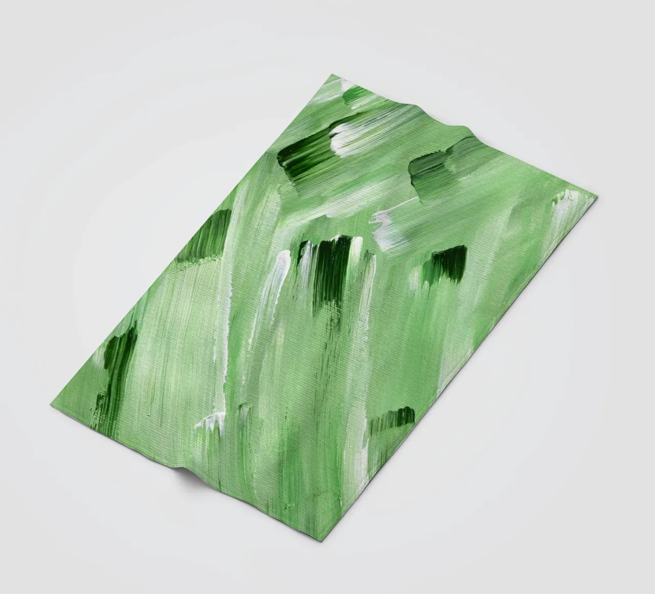 Surfaces 21 | Green Acrylic Abstract coperta in pile da sabidussi