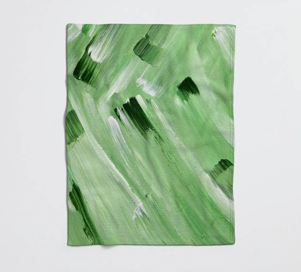 Surfaces 21 | Green Acrylic Abstract coperta in pile da sabidussi