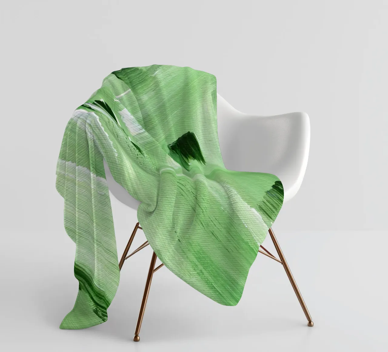 Surfaces 21 | Green Acrylic Abstract coperta in pile da sabidussi