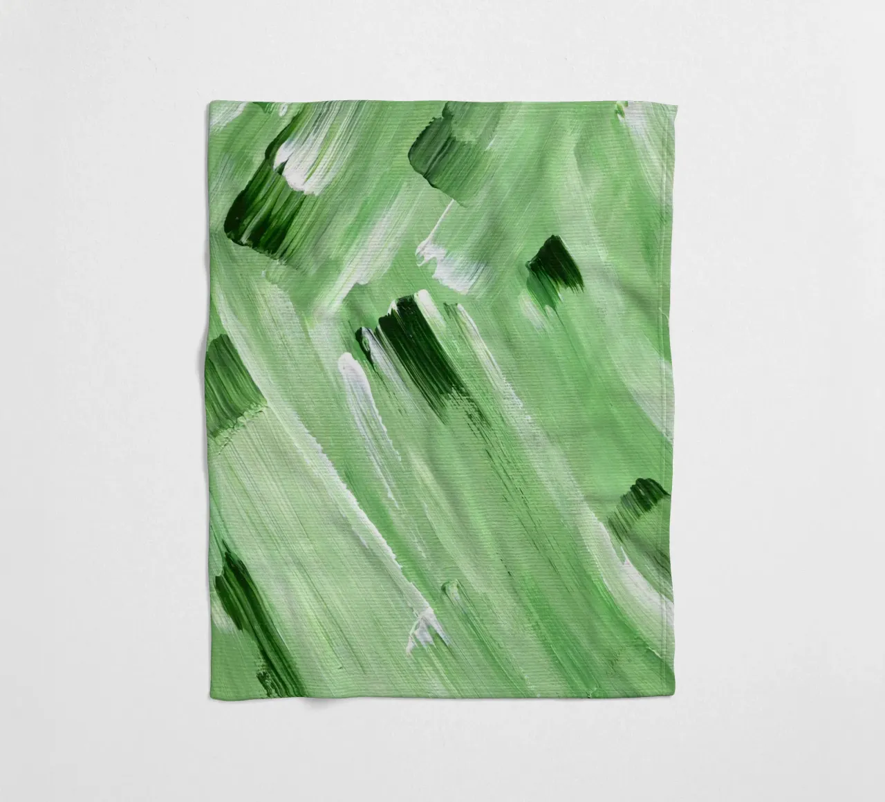 Surfaces 21 | Green Acrylic Abstract coperta in pile da sabidussi
