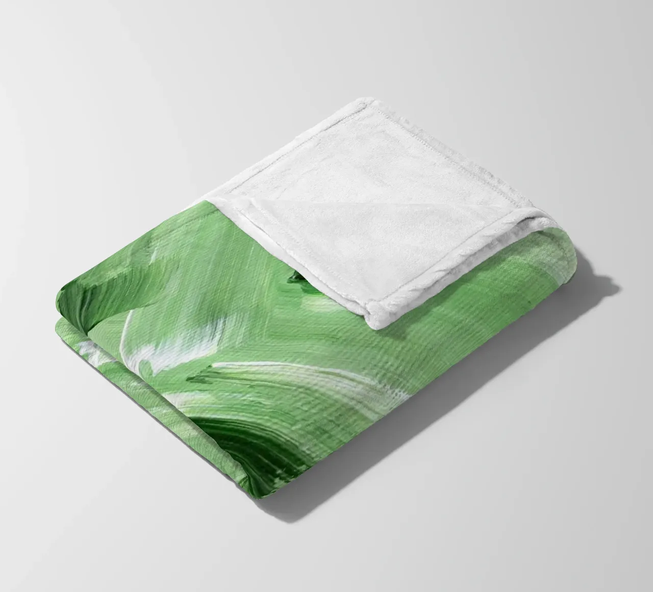 Surfaces 21 | Green Acrylic Abstract coperta in pile da sabidussi