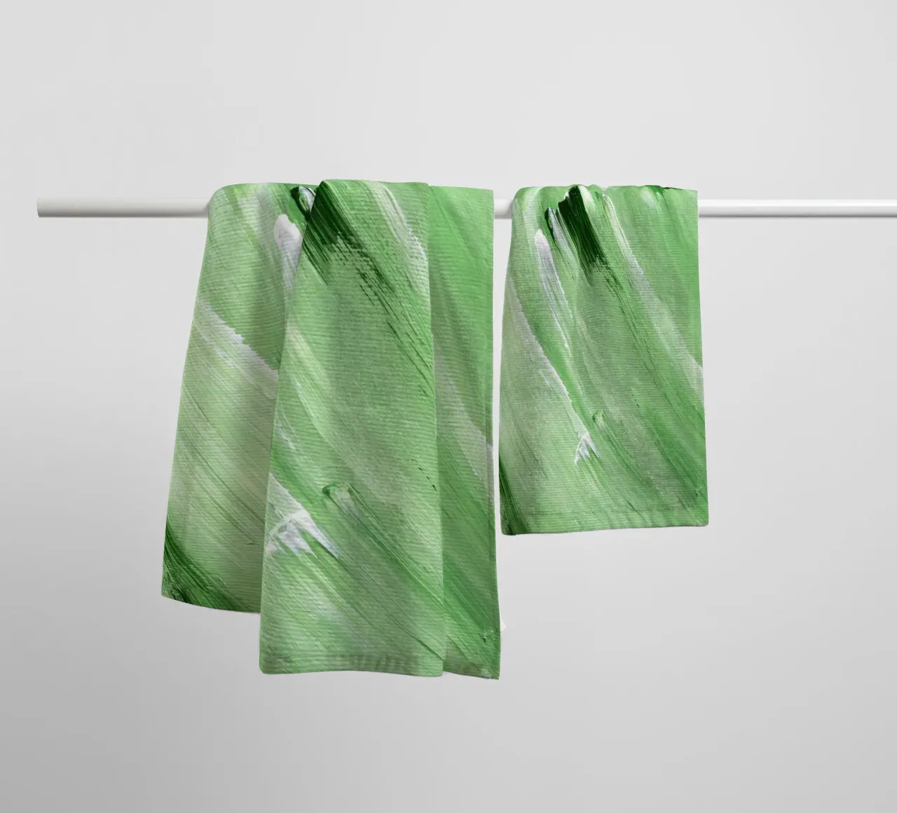 Surfaces 21 | Green Acrylic Abstract asciugamano da bagno da sabidussi