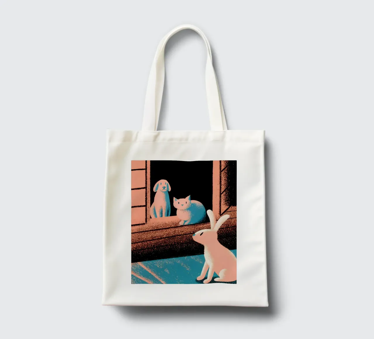Coniglio gatto e cane borsa in juta da SOUL SHOP
