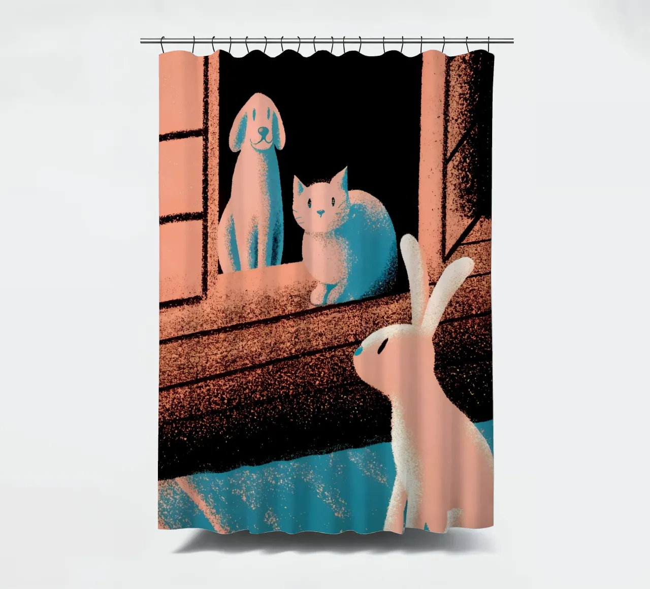 Coniglio gatto e cane tenda da doccia da SOUL SHOP