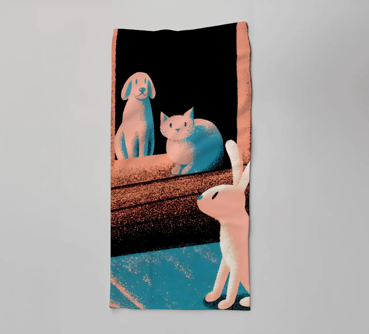Coniglio gatto e cane asciugamano da bagno da SOUL SHOP
