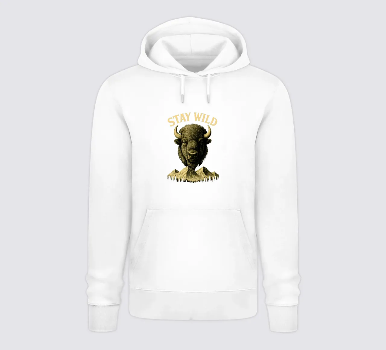Stay Wild - Restez Sauvage - Bisonte felpa con cappuccio da LM2KONE
