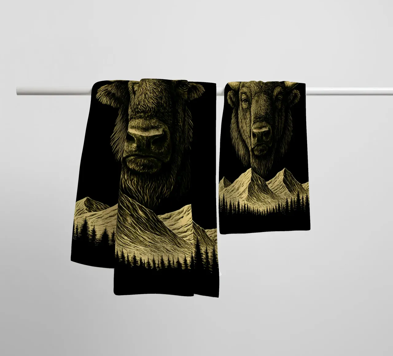 Stay Wild - Restez Sauvage - Bisonte asciugamano da bagno da LM2KONE