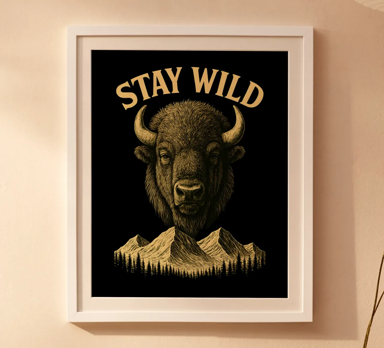 Stay Wild - Restez Sauvage - Bisonte poster da LM2KONE