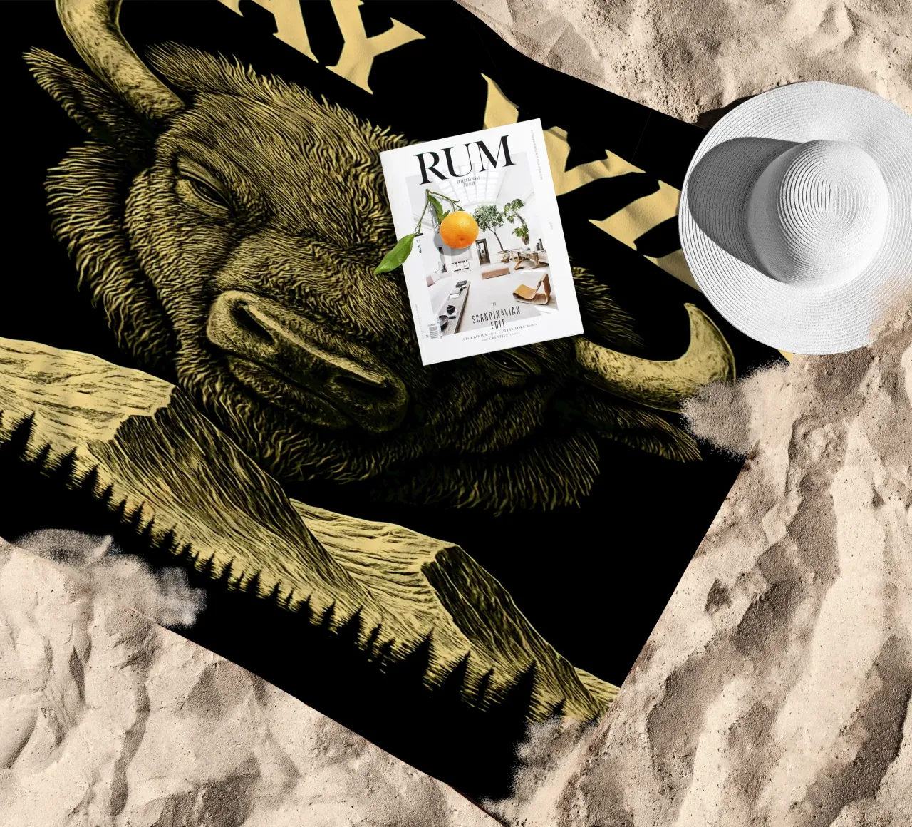 Stay Wild - Restez Sauvage - Bisonte telo mare da LM2KONE