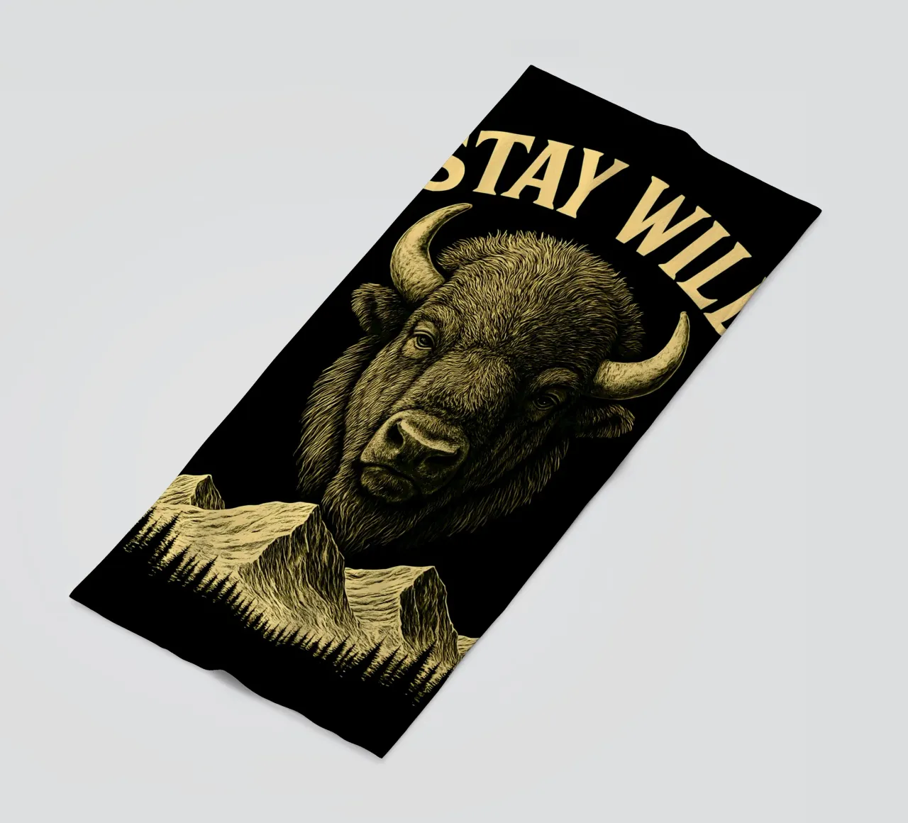 Stay Wild - Restez Sauvage - Bisonte telo mare da LM2KONE