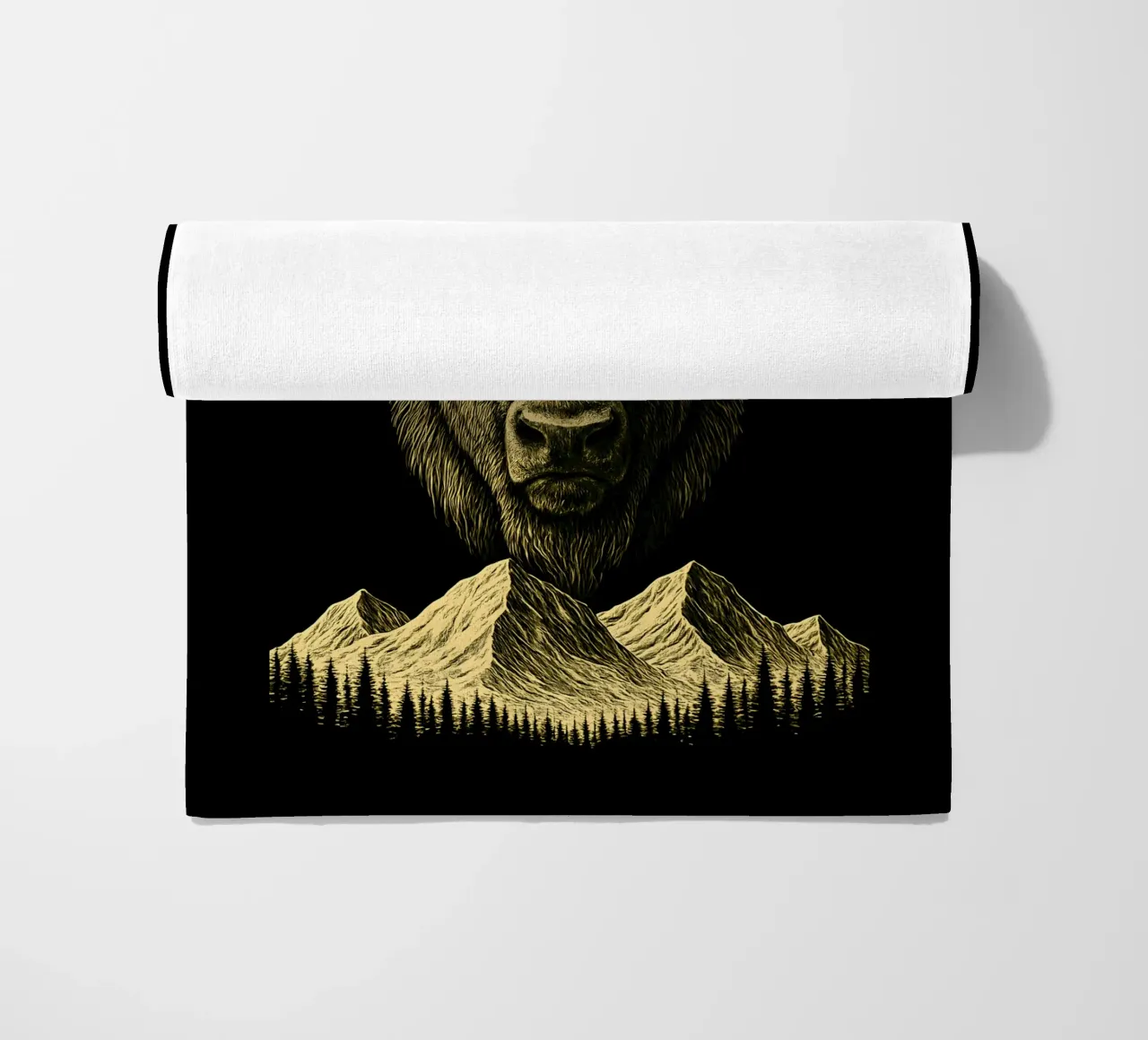 Stay Wild - Restez Sauvage - Bisonte telo mare da LM2KONE