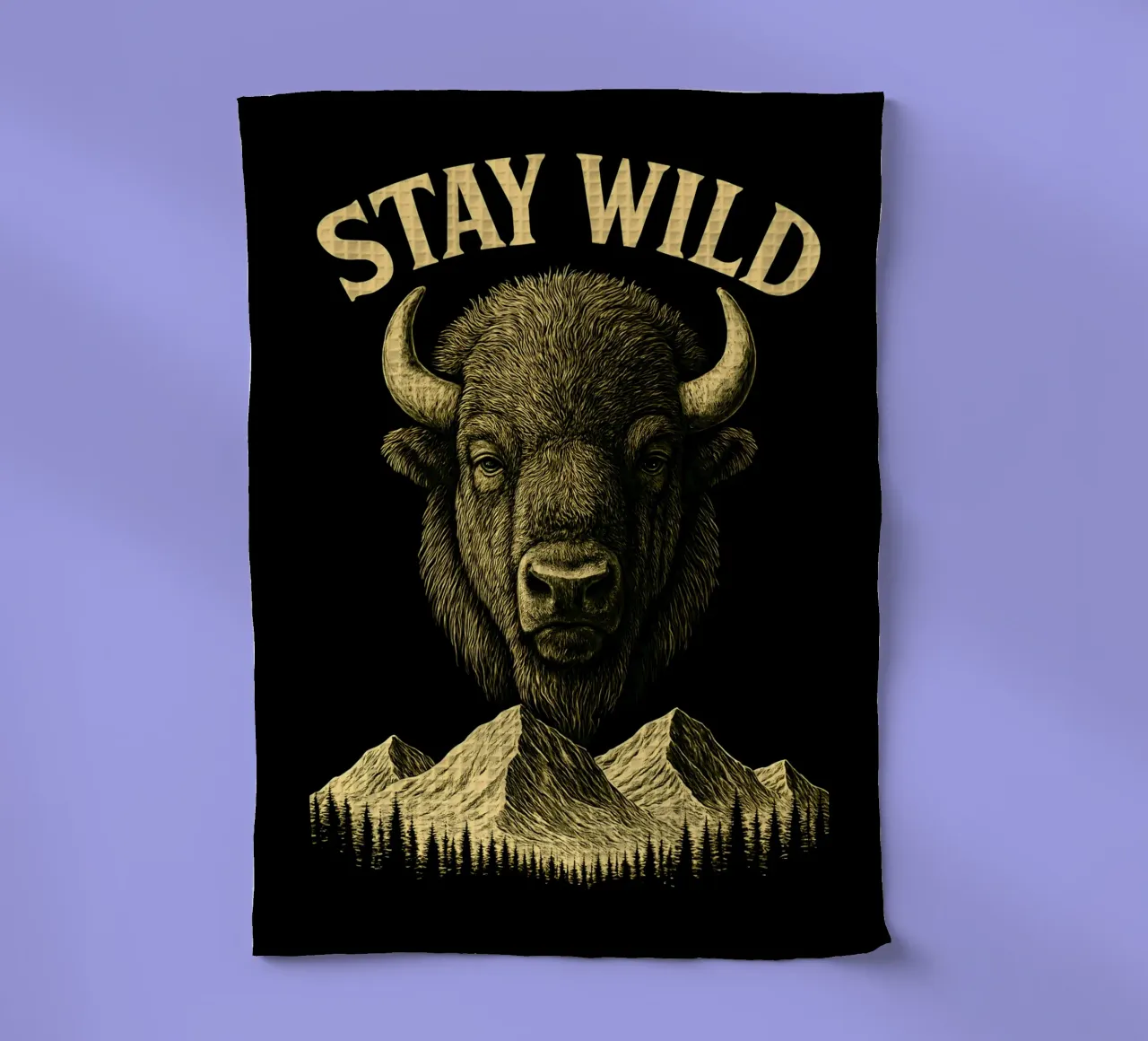 Stay Wild - Restez Sauvage - Bisonte canovaccio da cucina da LM2KONE