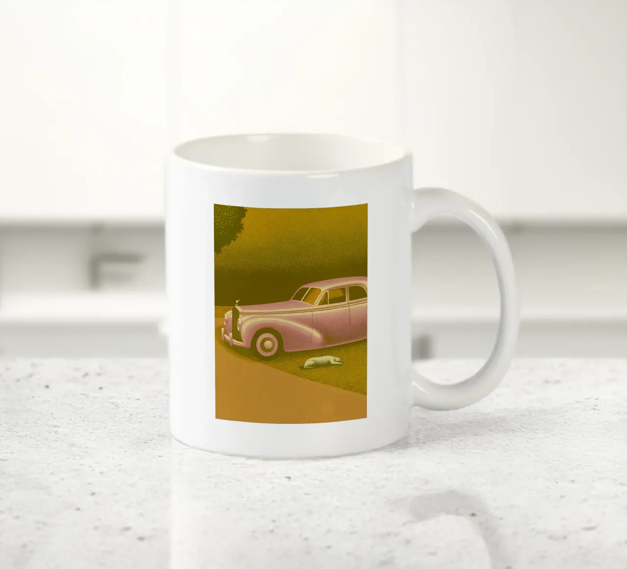 Vista laterale di un'auto d'epoca tazza in ceramica da SOUL SHOP