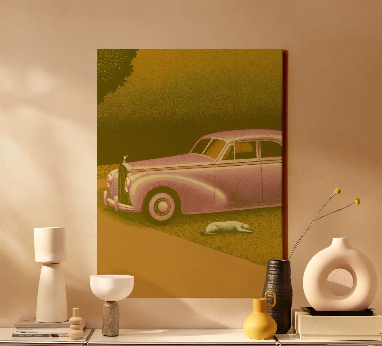 Vista laterale di un'auto d'epoca tela da SOUL SHOP